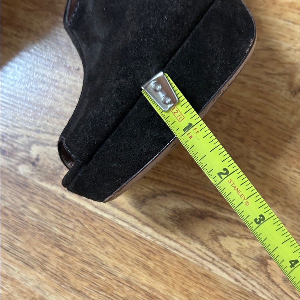 PRADA Elegant Brown Suede Slingback Heels Size 8 Made in Italy - Picture 8 of 11